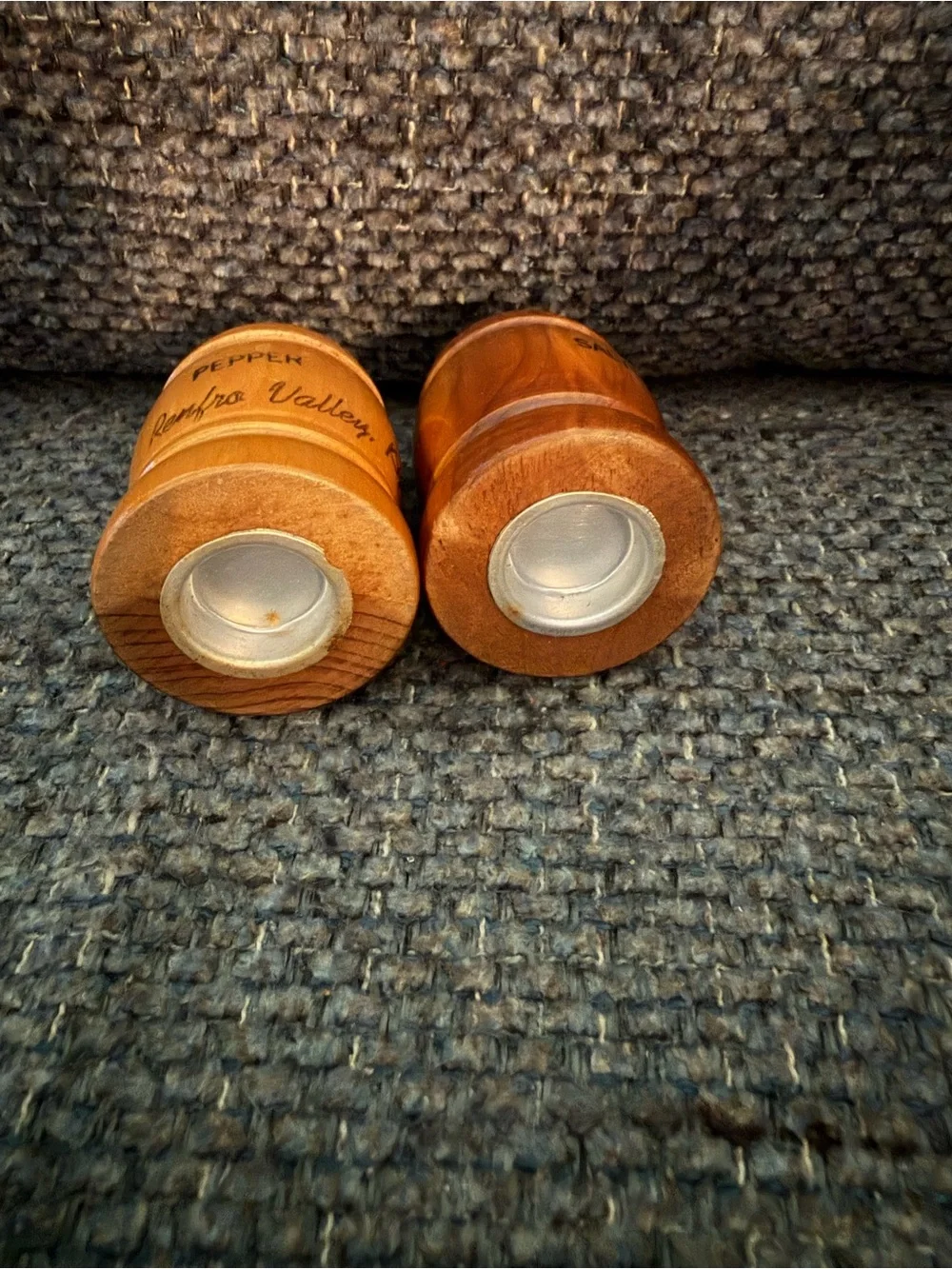 Vintage Wooden Salt & Pepper Shakers
